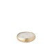 Vela perfumada redonda em castiçal dourado 12,5 x 12,5 x 3,5 cm Vela perfumada redonda em castiçal dourado 12,5 x 12,5 x 3,5 cm