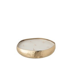 Candela profumata in vaso dorato 19x19x4,5 cm