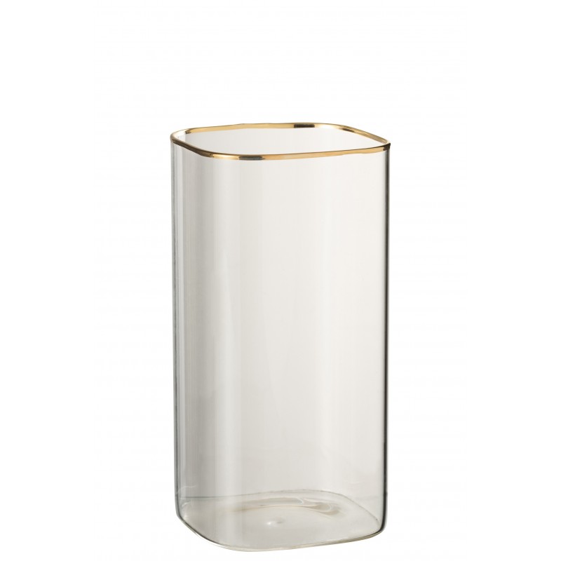Vase en verre transparent 10x10x20 cm