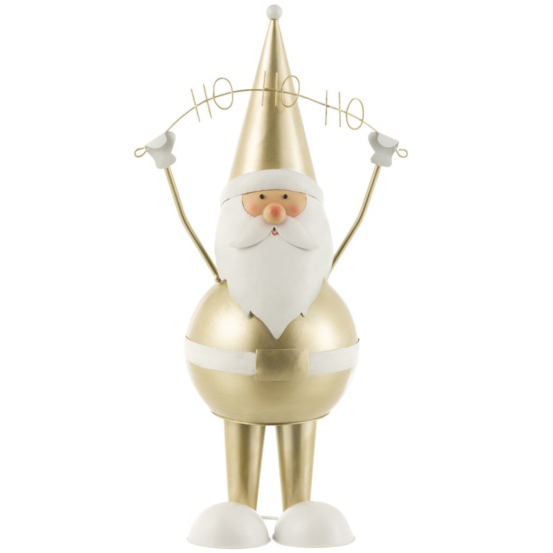 PERE NOEL HOHOHO METAL CHAMPAGNE 50 cm