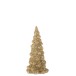 Sapin de Noël décoratif à led en verre or 10x10x20 cm