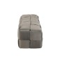 Puf de 3 plazas en textil gris 120x42x38 cm.