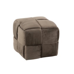 Pouf carré en Textile gris 42x42x40cm