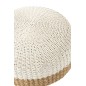 Pouf en rotin en bois blanc 59x59x40 cm