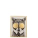 Décoration murale d’un renard à lunettes miroir dorée de 86 cm