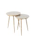 Lote de 2 mesas nido de metal crema de 41x41x46 cm