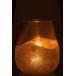 Photophore rond en verre doré 25x25x31 cm