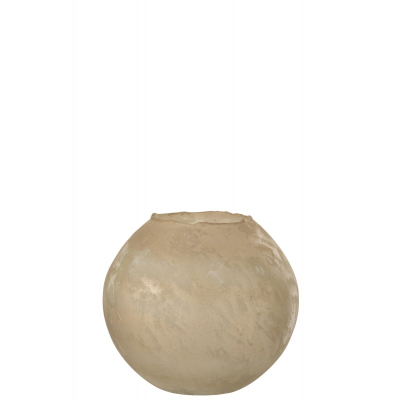Vase rond en verre or 25x25x22 cm