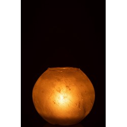 Vase rond en verre or 25x25x22 cm