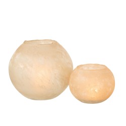 Vase rond en verre or 25x25x22 cm