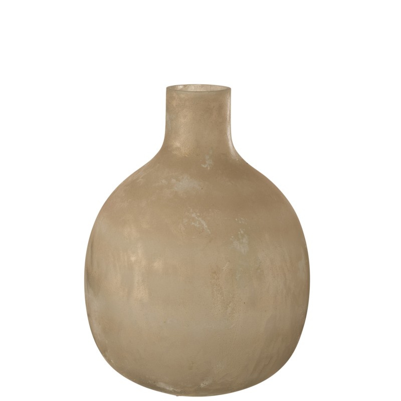 Vaso redondo em vidro dourado 31x31x43 cm Vaso redondo em vidro dourado 31x31x43 cm
