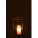 bougeoir ouvert metal/verre or