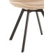 Silla con patas de metal beige marrón de 55x49x84 cm