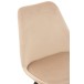 Silla con patas de metal beige marrón de 55x49x84 cm