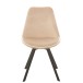 Silla con patas de metal beige marrón de 55x49x84 cm