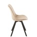 Silla con patas de metal beige marrón de 55x49x84 cm