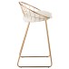 Chaise de bar ronde en métal or 54x52x102 cm Chaise de bar ronde en métal or 54x52x102 cm