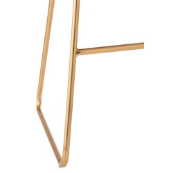 Chaise de bar ronde en métal or 54x52x102 cm