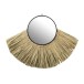 Miroir rond avec demi-lune en rotin naturel 85x65