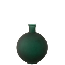 Vase boule en verre vert 34x34x44 cm