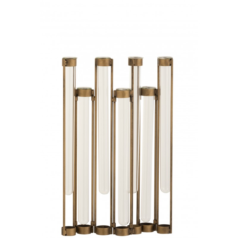 Vase à 7 tubes en métal 30x3x40 cm
