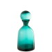 Bouteille décorative avec bouchon en verre azur 15x15x34 cm