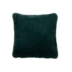 Coussin carré en polyester vert foncé 44x41cm