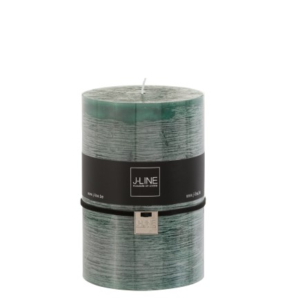 Bougie cylindrique 110H en Paraffine vert 10x10x15 cm
