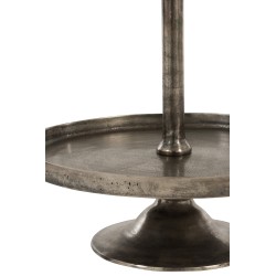 Plateau rond à 3 niveaux en aluminium gris H98cm