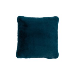 Coussin carré en polyester pétrole 44x41cm