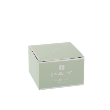 Vela perfumada excellent cristal verde menta-40u Alt. 9 cm