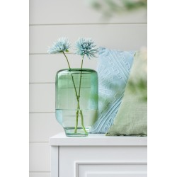 Vase sur pied en verre vert 27x18x18 cm
