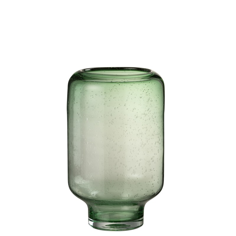Vaso com pé em vidro azul claro 36x22x22 cm Vaso com pé em vidro azul claro 36x22x22 cm
