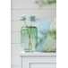 Vaso com pé em vidro azul claro 36x22x22 cm Vaso com pé em vidro azul claro 36x22x22 cm