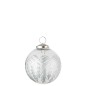 Adorno navideño de cristal plateado 10x10x12,5 cm