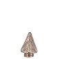 Sapin de Noël décoratif à led en verre marron 13x13x8.5 cm Sapin de Noël décoratif à led en verre marron 13x13x8.5 cm
