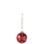 Bola de Navidad de vidrio rojo de 7x7x10.5 cm