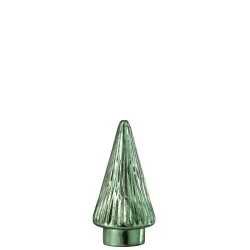 Sapin de Noël décoratif à led en verre vert 9x9x19 cm