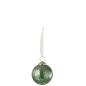 Bola de Navidad de vidrio verde 7.5x7.5x10.5 cm