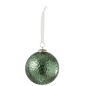 Bola de Navidad de vidrio verde 12x12x17 cm