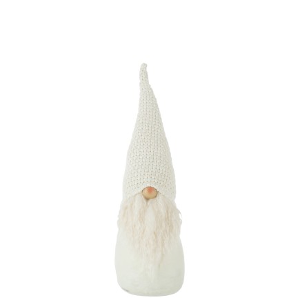 Papá Noel de resina beige de 13.5x13.5x48 cm