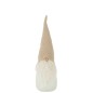 Papá Noel de resina beige de 13x13x49 cm