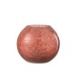 Photophore boule en verre rouge 18.5x18.5x16 cm Photophore boule en verre rouge 18.5x18.5x16 cm