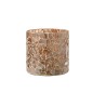 PHOTOPHORE MOSAÏQUE VERRE BEIGE LARGE
