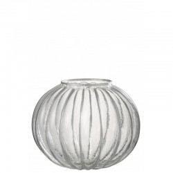 Lámpara de vidrio plateado en forma de bola de 29.5x29.5x24 cm