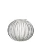 Photophore boule en verre argent 29.5x29.5x24 cm Photophore boule en verre argent 29.5x29.5x24 cm