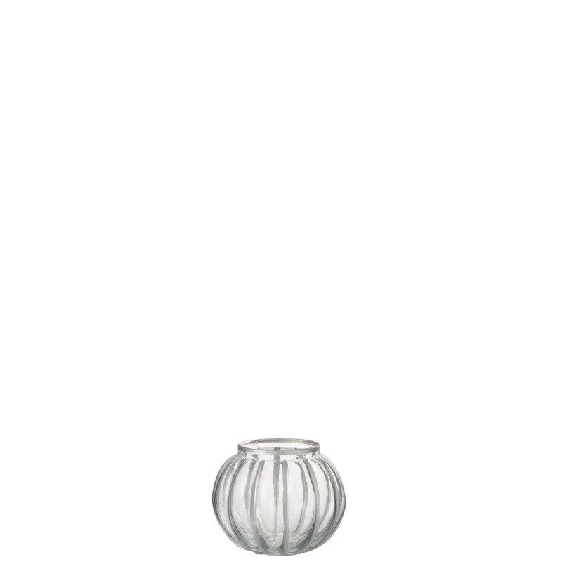 Photophore boule en verre argent 11x11x9.5 cm Photophore boule en verre argent 11x11x9.5 cm