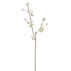 Branches de petites pommes en plastique vert 15x7x125 cm