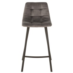 Chaise de bar en métal gris 47x43x95 cm