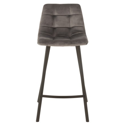 Chaise de bar en métal gris 47x43x95 cm